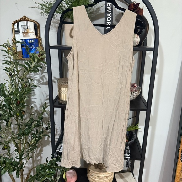 Soft Surroundings Cream Mini Dress size petite medium - Picture 8 of 10